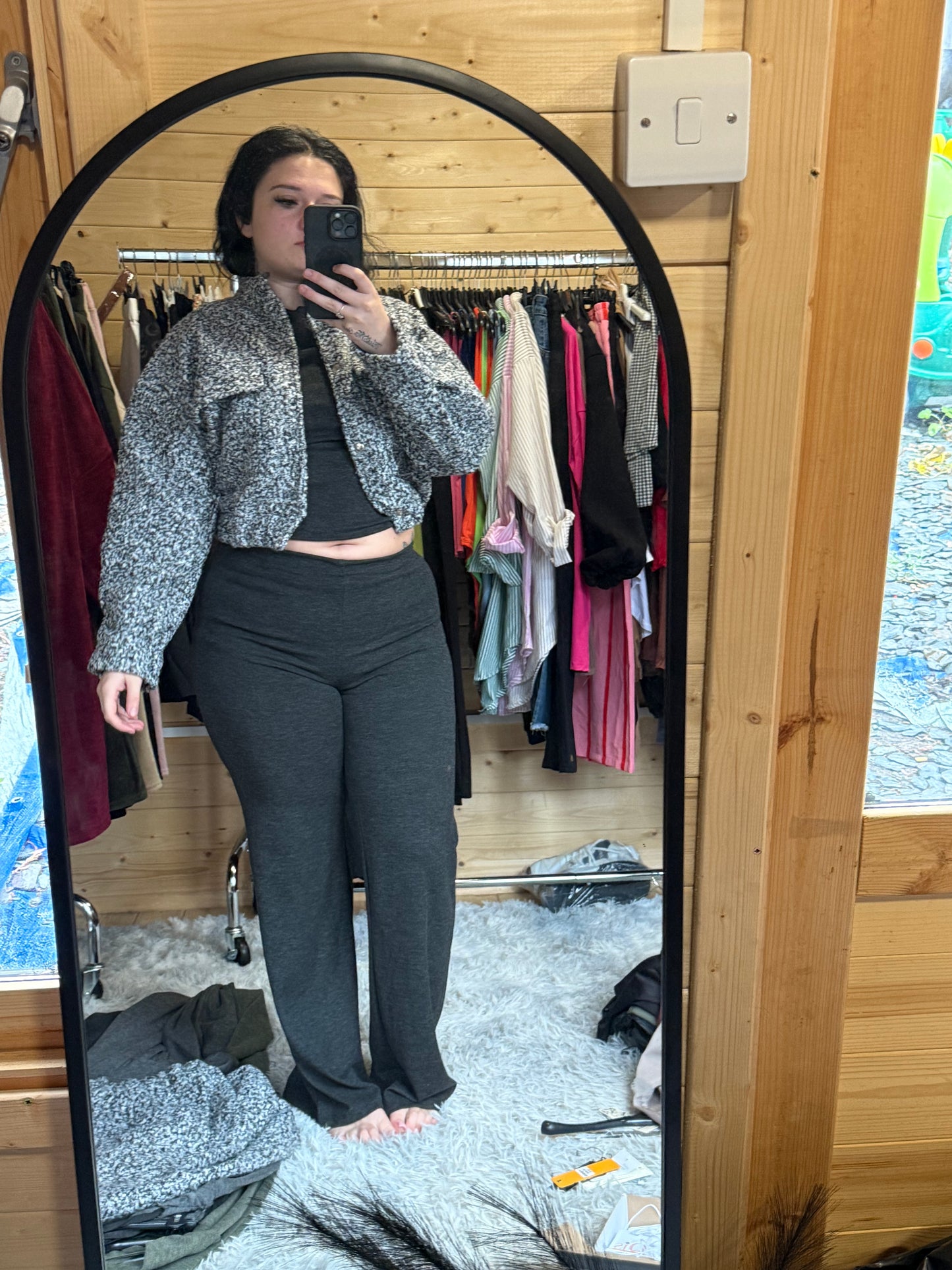 Teddy bear bomber jacket