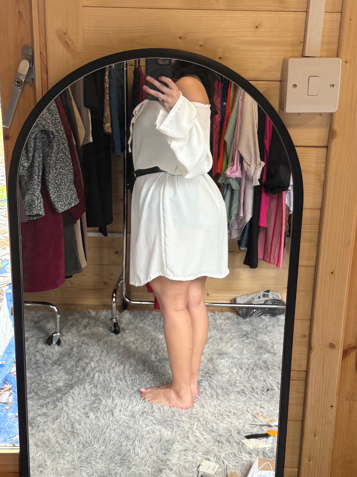 White off the shoulder dress