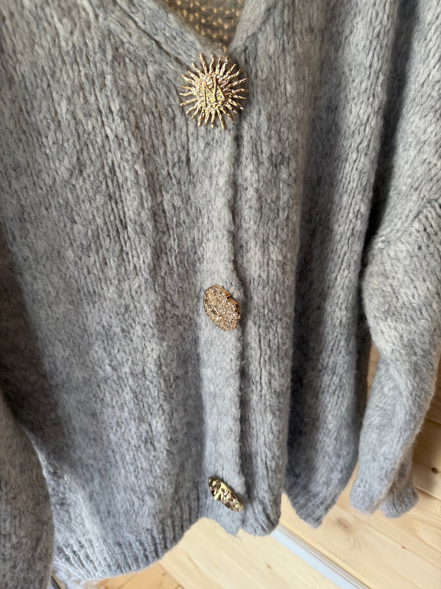 Gray cardigan