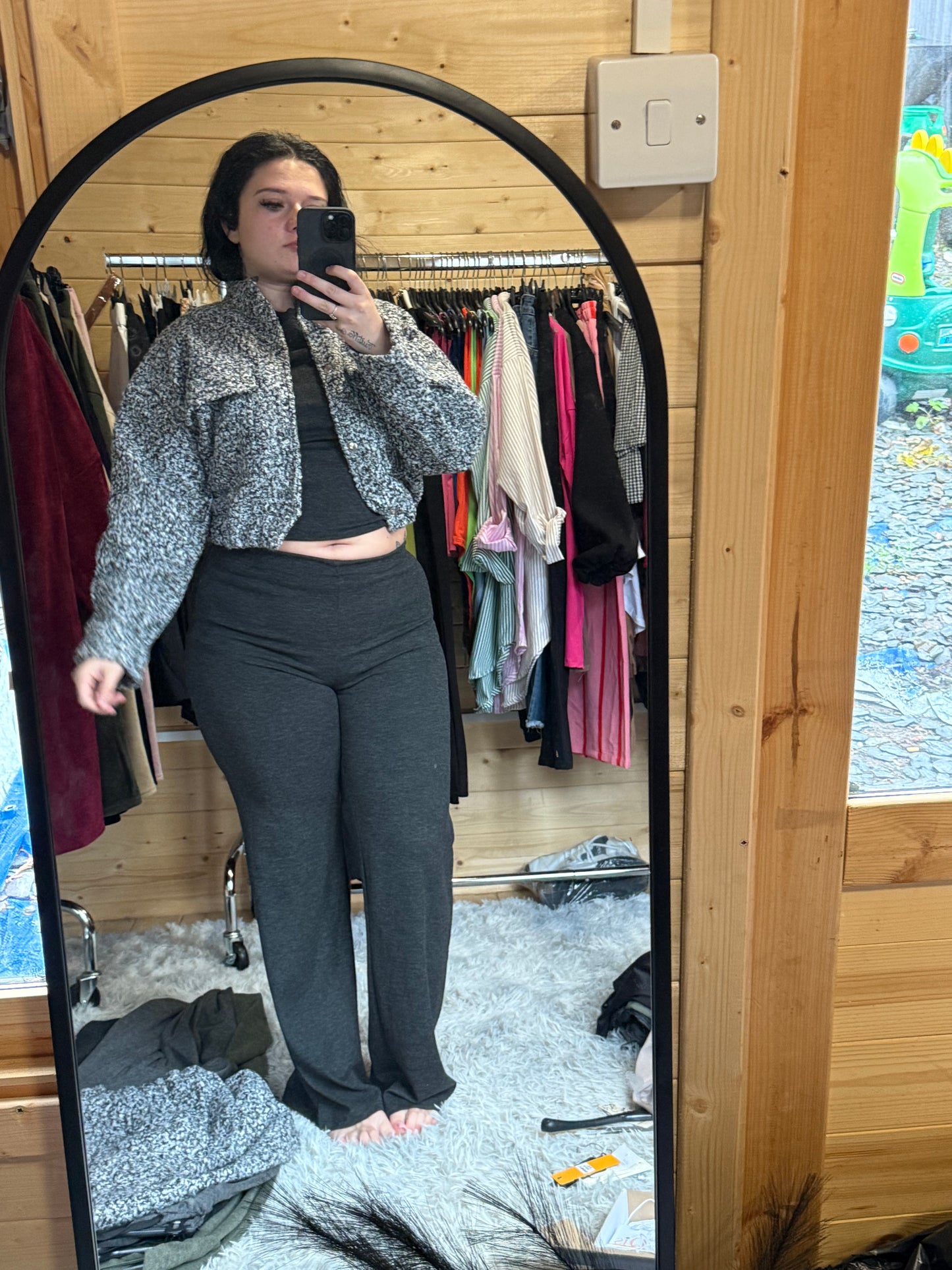 Teddy bear bomber jacket