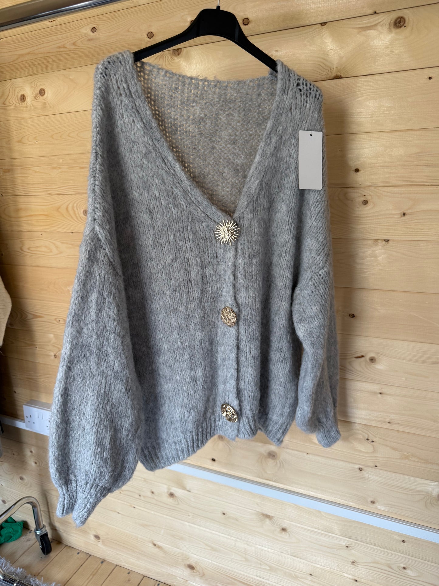 Gray cardigan