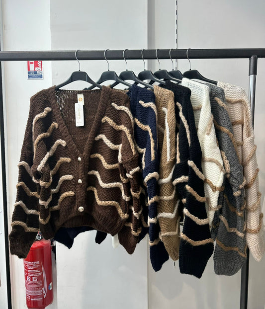 Stripped cardigans