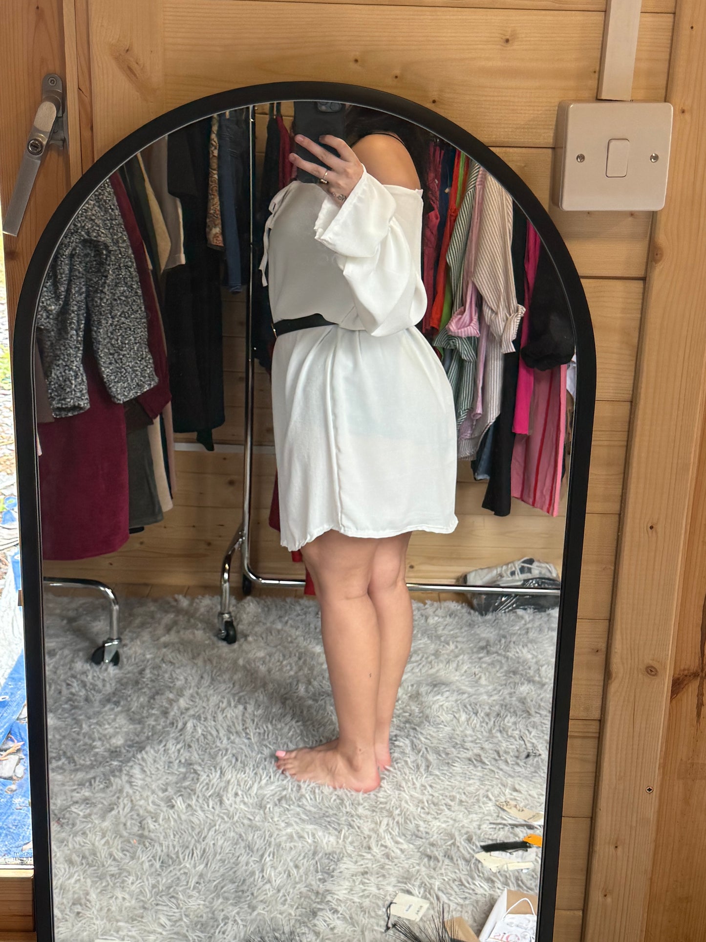 White off the shoulder dress