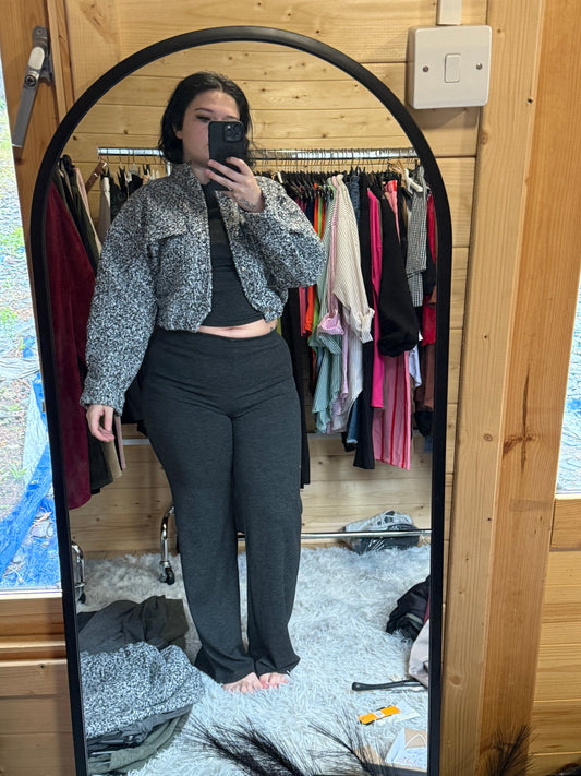 Teddy bear bomber jacket